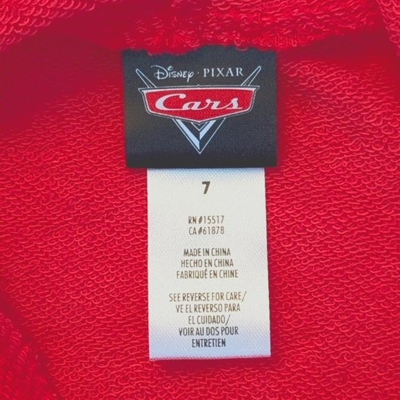 NWT Lightning McQueen For Girls (Size 7) Sleeveless Hoodie and Shorts Set - Picture 10 of 14